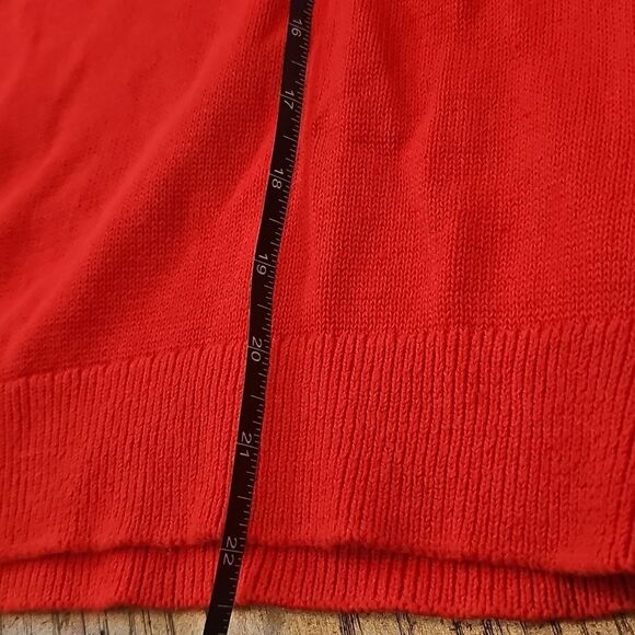 J. Crew Vibrant Red Knit Sweater Size M - Picture 7 of 9